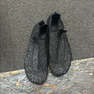 Jordan Black Knit Slip-On Sneakers with Subtle Dark Pattern